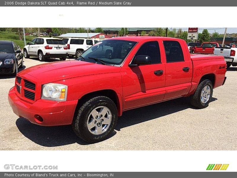 Flame Red / Medium Slate Gray 2006 Dodge Dakota SLT Quad Cab 4x4