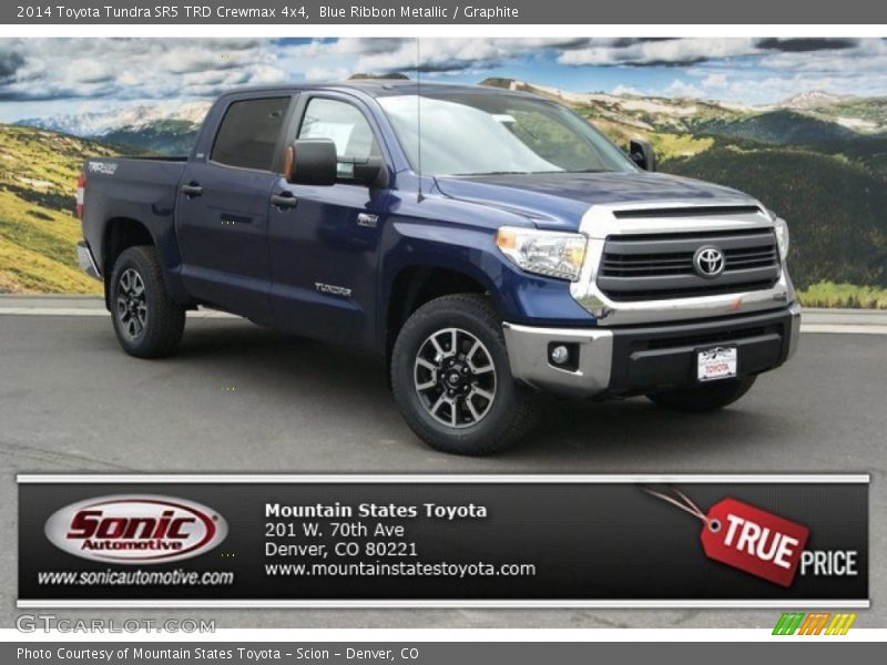 Blue Ribbon Metallic / Graphite 2014 Toyota Tundra SR5 TRD Crewmax 4x4