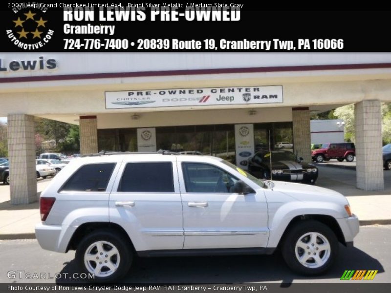 Bright Silver Metallic / Medium Slate Gray 2007 Jeep Grand Cherokee Limited 4x4