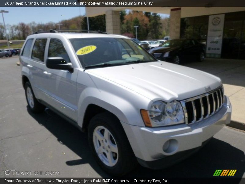Bright Silver Metallic / Medium Slate Gray 2007 Jeep Grand Cherokee Limited 4x4