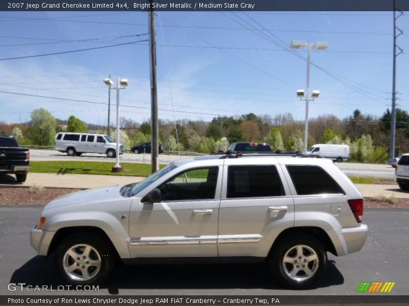 Bright Silver Metallic / Medium Slate Gray 2007 Jeep Grand Cherokee Limited 4x4