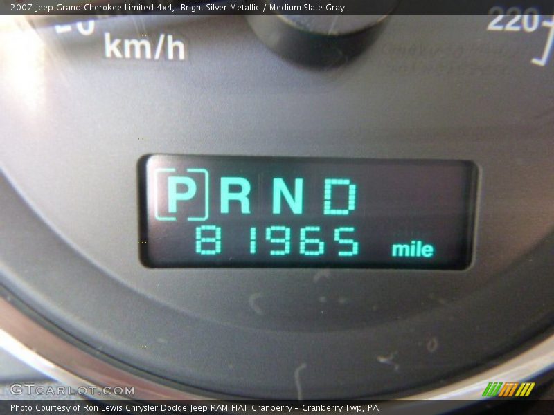 Bright Silver Metallic / Medium Slate Gray 2007 Jeep Grand Cherokee Limited 4x4