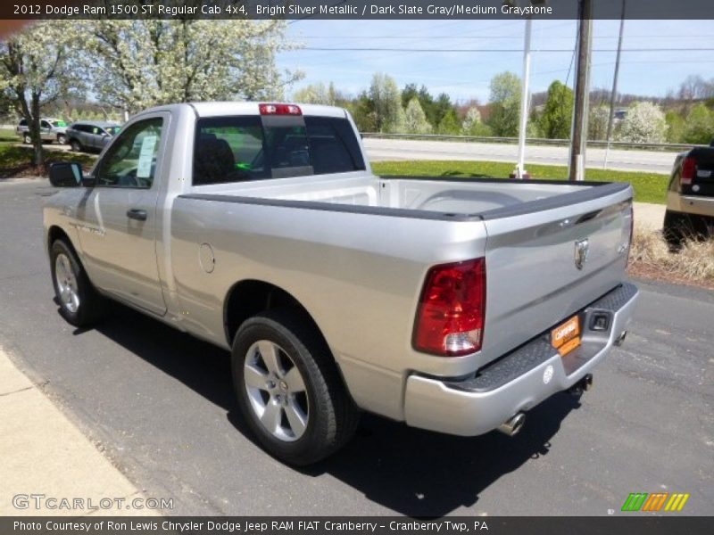 Bright Silver Metallic / Dark Slate Gray/Medium Graystone 2012 Dodge Ram 1500 ST Regular Cab 4x4