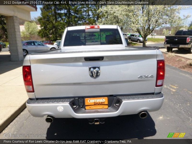 Bright Silver Metallic / Dark Slate Gray/Medium Graystone 2012 Dodge Ram 1500 ST Regular Cab 4x4