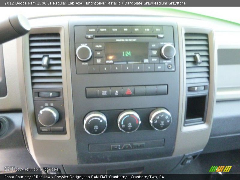 Bright Silver Metallic / Dark Slate Gray/Medium Graystone 2012 Dodge Ram 1500 ST Regular Cab 4x4