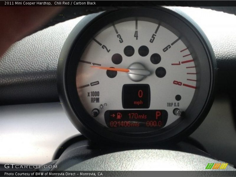 Chili Red / Carbon Black 2011 Mini Cooper Hardtop