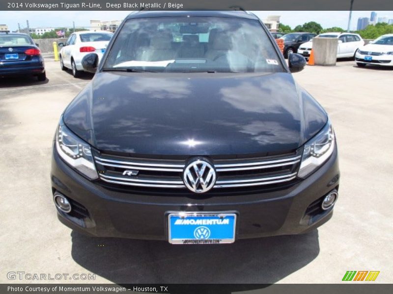 Deep Black Metallic / Beige 2014 Volkswagen Tiguan R-Line