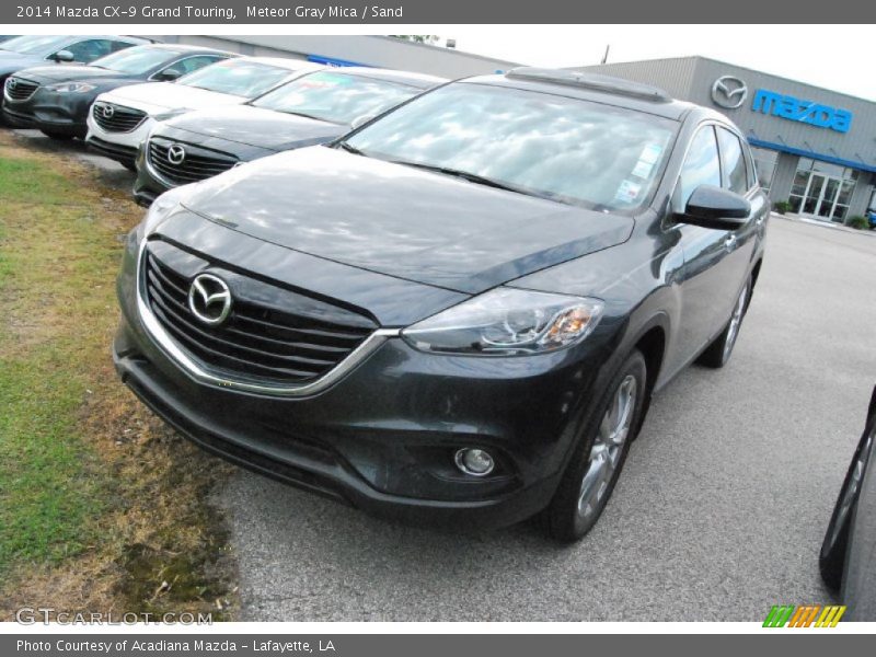 Meteor Gray Mica / Sand 2014 Mazda CX-9 Grand Touring