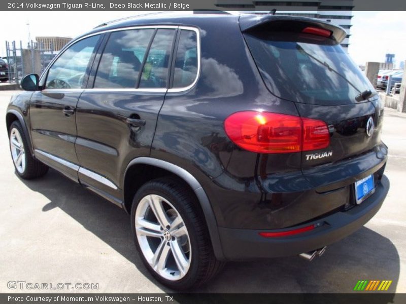 Deep Black Metallic / Beige 2014 Volkswagen Tiguan R-Line