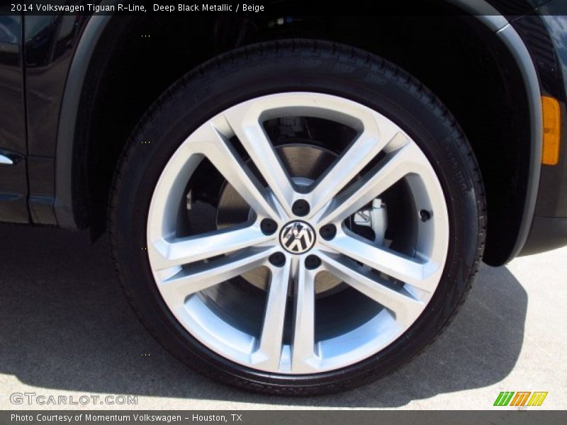 Deep Black Metallic / Beige 2014 Volkswagen Tiguan R-Line