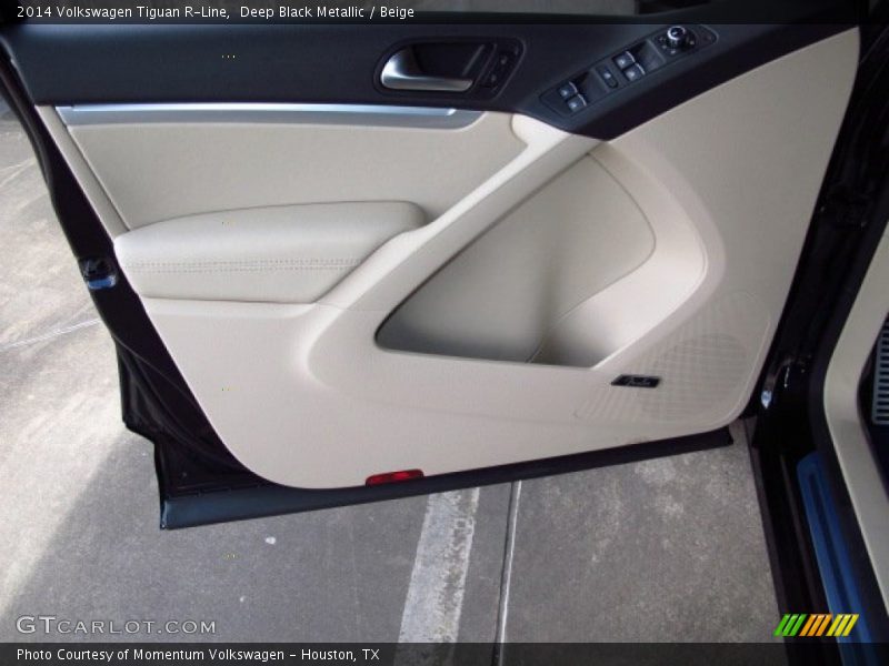 Deep Black Metallic / Beige 2014 Volkswagen Tiguan R-Line
