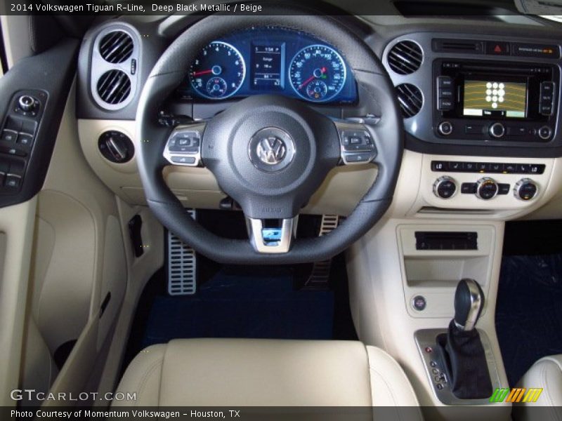Deep Black Metallic / Beige 2014 Volkswagen Tiguan R-Line