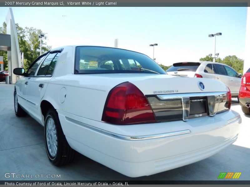 Vibrant White / Light Camel 2007 Mercury Grand Marquis LS