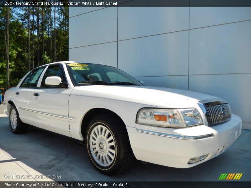 Vibrant White / Light Camel 2007 Mercury Grand Marquis LS