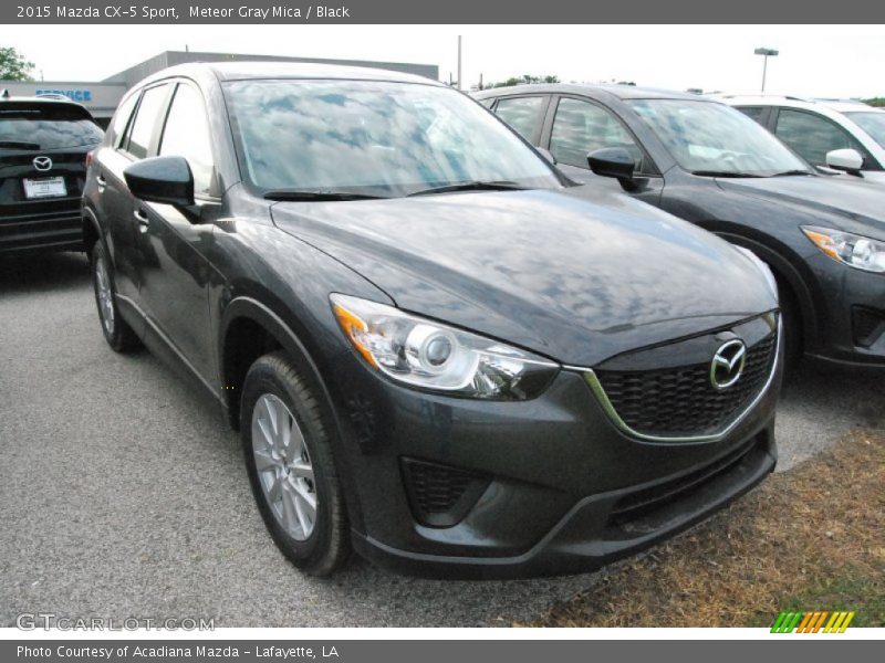 Meteor Gray Mica / Black 2015 Mazda CX-5 Sport