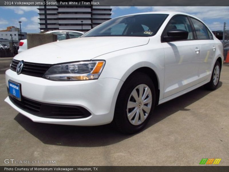 Pure White / Titan Black 2014 Volkswagen Jetta S Sedan