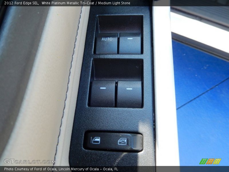 White Platinum Metallic Tri-Coat / Medium Light Stone 2012 Ford Edge SEL