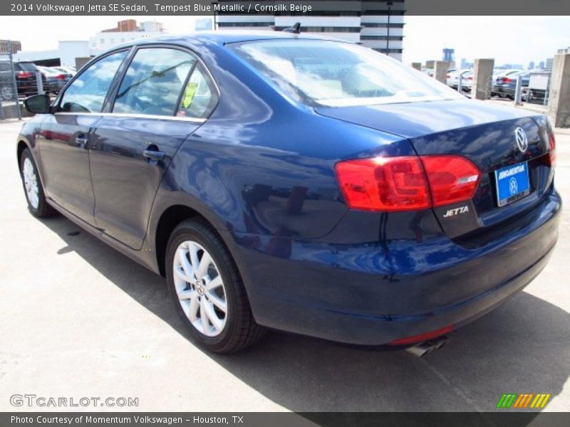 Tempest Blue Metallic / Cornsilk Beige 2014 Volkswagen Jetta SE Sedan
