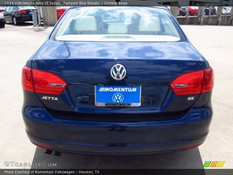 Tempest Blue Metallic / Cornsilk Beige 2014 Volkswagen Jetta SE Sedan