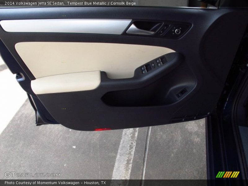 Tempest Blue Metallic / Cornsilk Beige 2014 Volkswagen Jetta SE Sedan