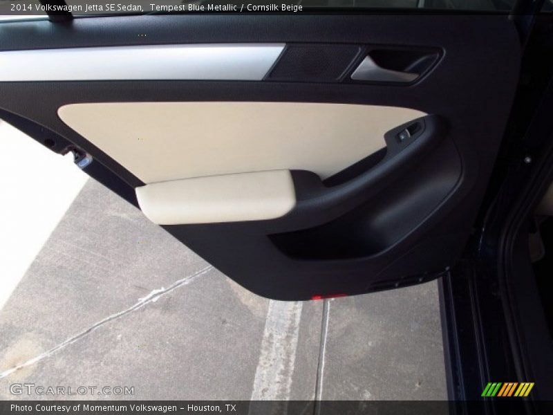 Tempest Blue Metallic / Cornsilk Beige 2014 Volkswagen Jetta SE Sedan