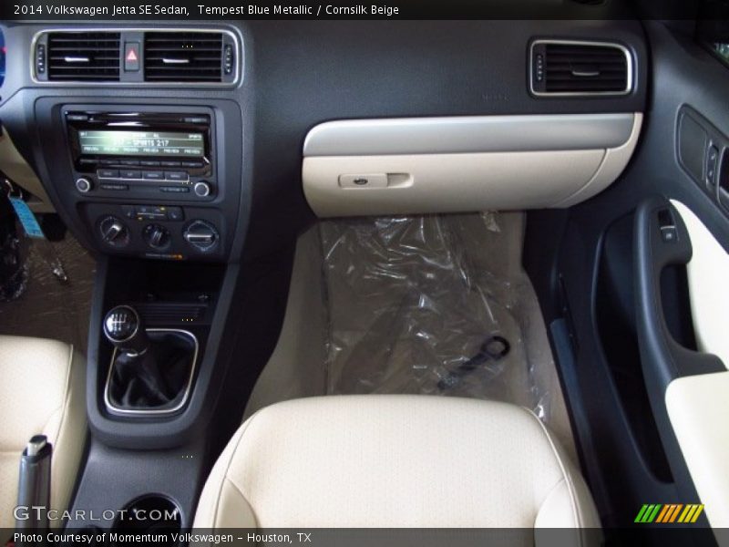 Tempest Blue Metallic / Cornsilk Beige 2014 Volkswagen Jetta SE Sedan