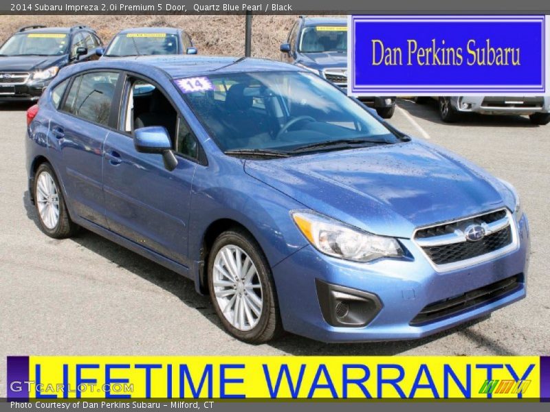 Quartz Blue Pearl / Black 2014 Subaru Impreza 2.0i Premium 5 Door