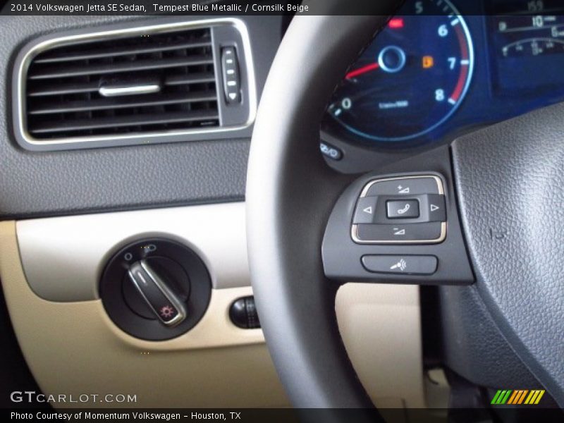 Tempest Blue Metallic / Cornsilk Beige 2014 Volkswagen Jetta SE Sedan