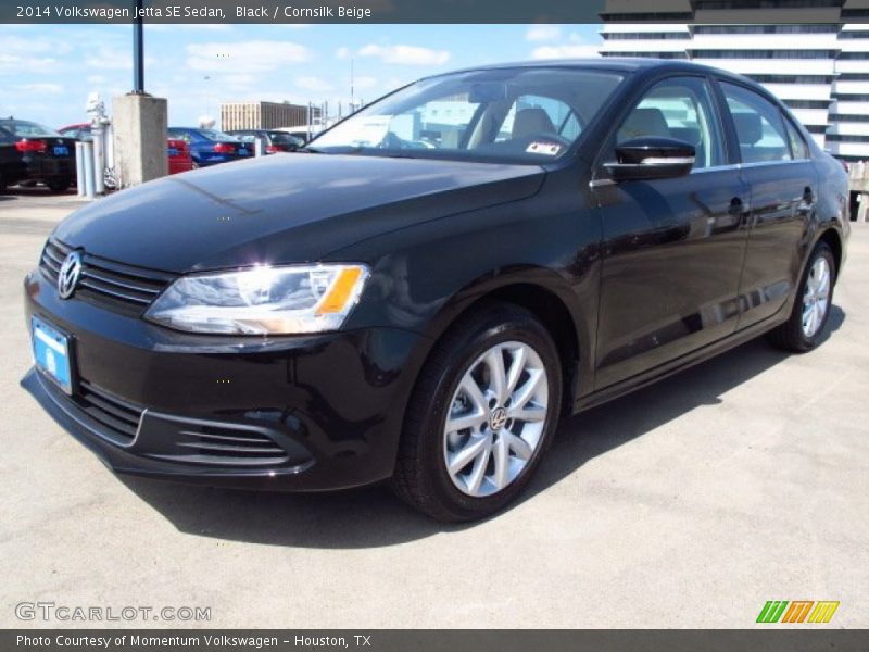 Black / Cornsilk Beige 2014 Volkswagen Jetta SE Sedan
