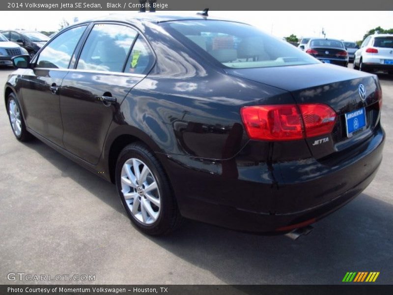 Black / Cornsilk Beige 2014 Volkswagen Jetta SE Sedan