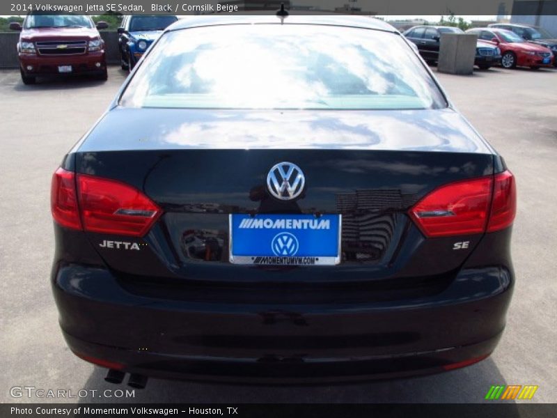 Black / Cornsilk Beige 2014 Volkswagen Jetta SE Sedan