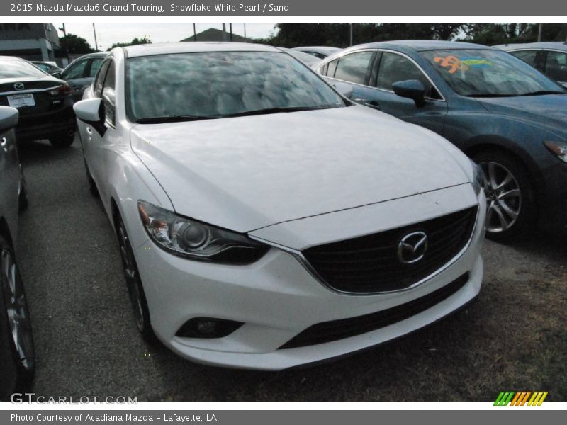 Snowflake White Pearl / Sand 2015 Mazda Mazda6 Grand Touring