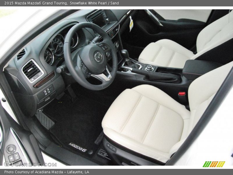 Snowflake White Pearl / Sand 2015 Mazda Mazda6 Grand Touring