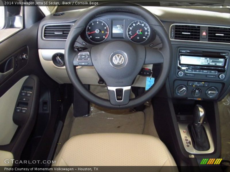 Black / Cornsilk Beige 2014 Volkswagen Jetta SE Sedan