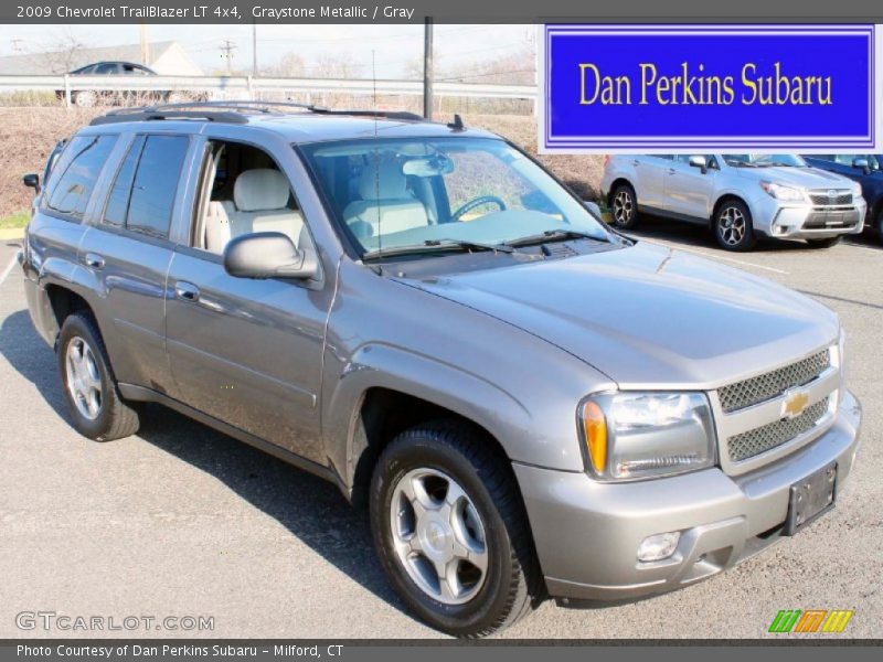 Graystone Metallic / Gray 2009 Chevrolet TrailBlazer LT 4x4