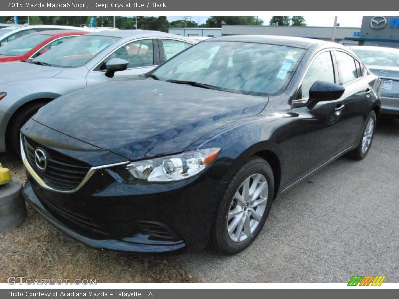 Deep Crystal Blue / Black 2015 Mazda Mazda6 Sport