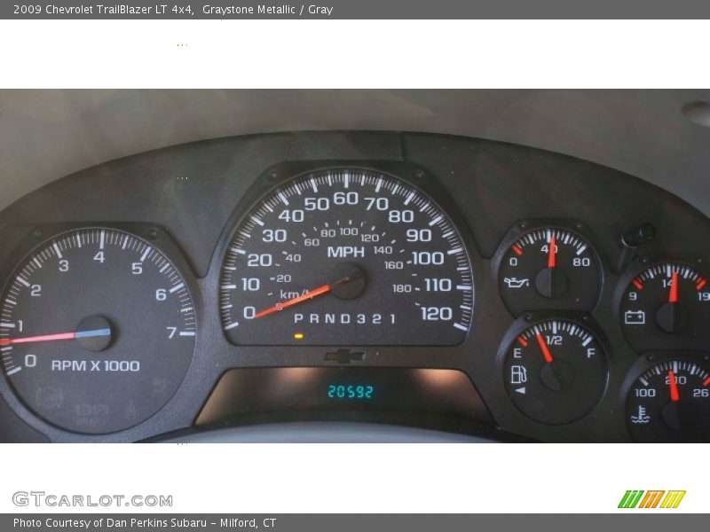 Graystone Metallic / Gray 2009 Chevrolet TrailBlazer LT 4x4