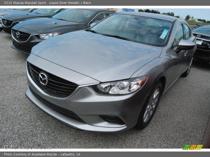 Liquid Silver Metallic / Black 2015 Mazda Mazda6 Sport