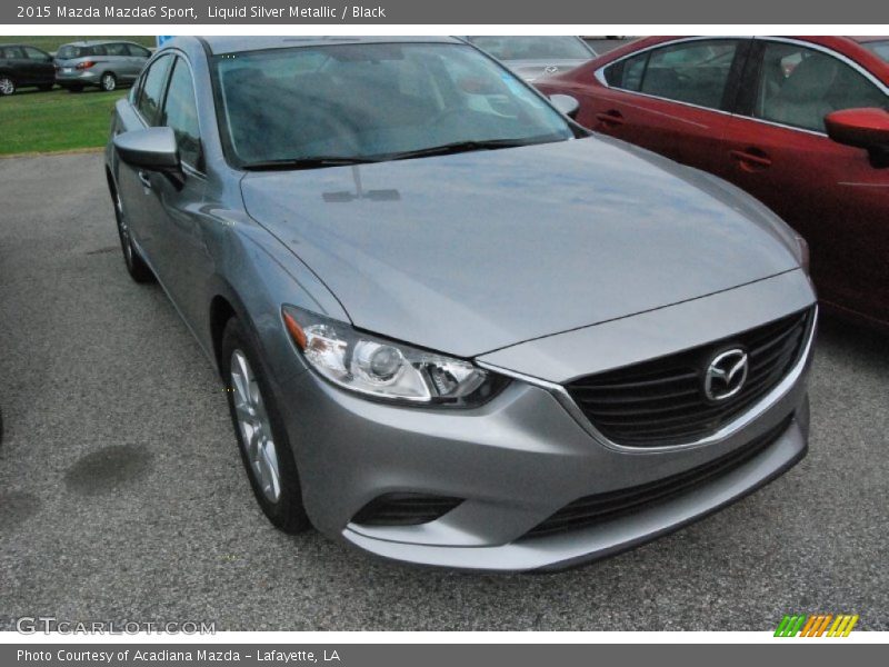 Liquid Silver Metallic / Black 2015 Mazda Mazda6 Sport