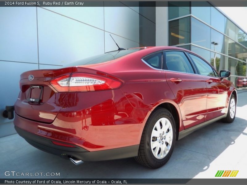 Ruby Red / Earth Gray 2014 Ford Fusion S