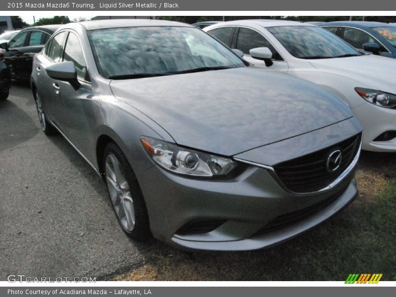 Liquid Silver Metallic / Black 2015 Mazda Mazda6 Touring
