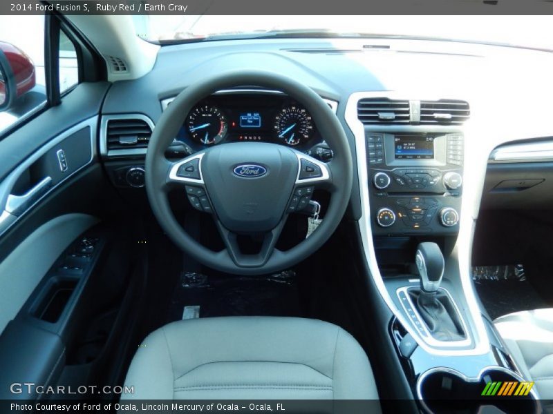 Ruby Red / Earth Gray 2014 Ford Fusion S