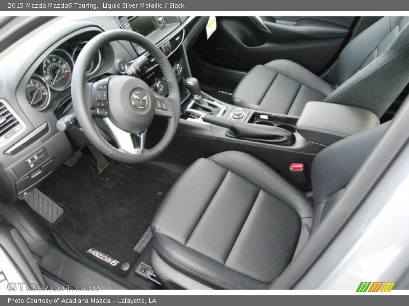 Liquid Silver Metallic / Black 2015 Mazda Mazda6 Touring