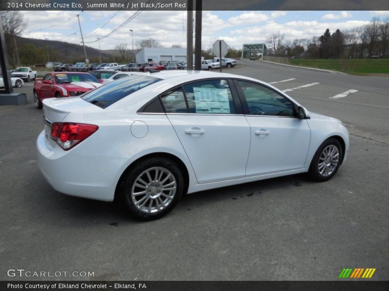 Summit White / Jet Black/Sport Red 2014 Chevrolet Cruze Eco