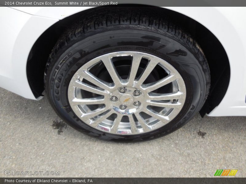 Summit White / Jet Black/Sport Red 2014 Chevrolet Cruze Eco