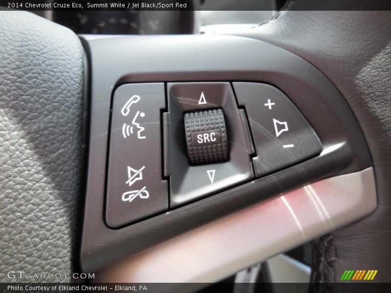 Summit White / Jet Black/Sport Red 2014 Chevrolet Cruze Eco