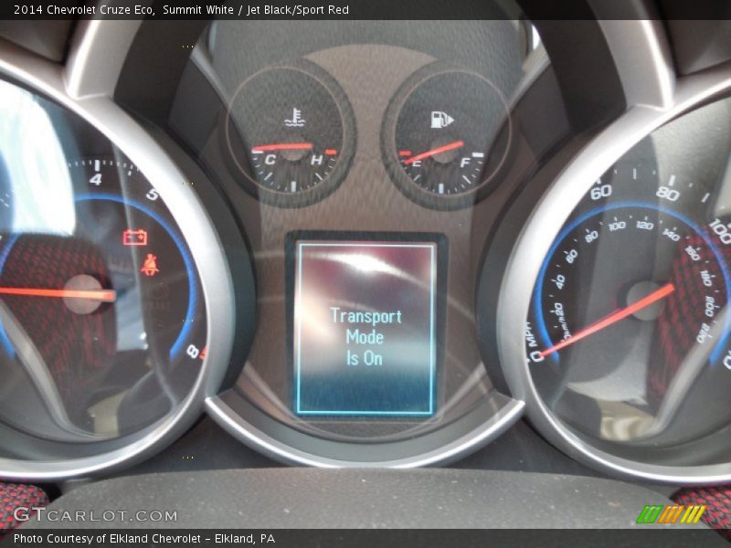 Summit White / Jet Black/Sport Red 2014 Chevrolet Cruze Eco