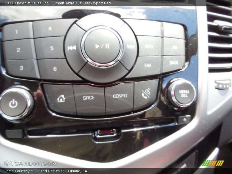 Summit White / Jet Black/Sport Red 2014 Chevrolet Cruze Eco