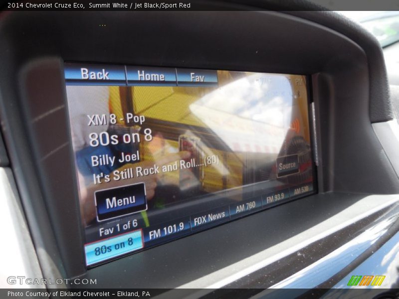 Summit White / Jet Black/Sport Red 2014 Chevrolet Cruze Eco