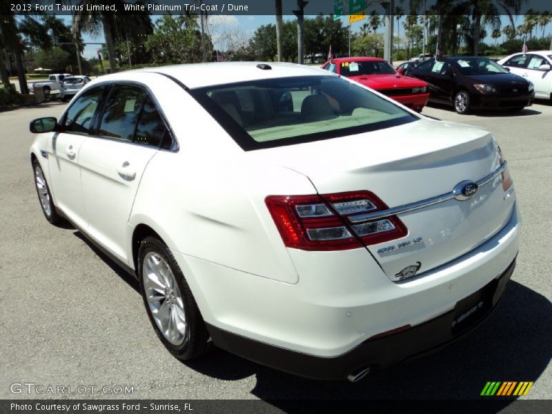 White Platinum Tri-Coat / Dune 2013 Ford Taurus Limited
